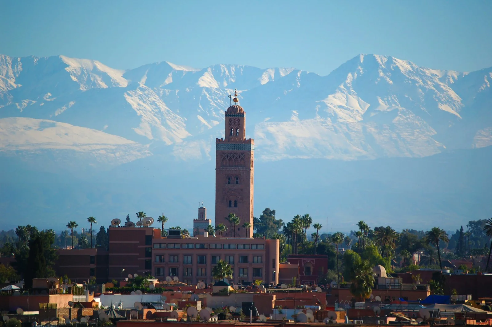 Koutoubia and the Atlas Mountains